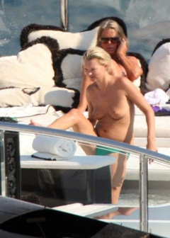 2. Kate Moss – topless on a yacht, 2009