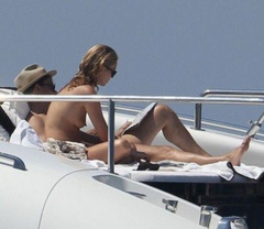5. Kate Moss – topless on a yacht, 2011