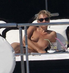 6. Kate Moss – topless on a yacht, 2011