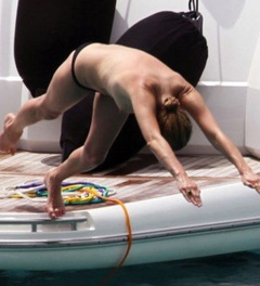 8. Kate Moss – topless on a yacht, 2011