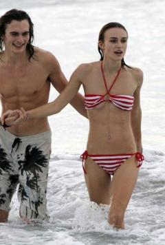 5. Keira Knightley – red bikini, 2007
