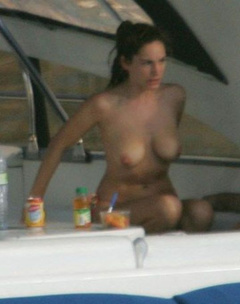 4. Kelly Brook – Topless swimming, 2006