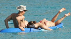 8. Kelly Brook – Topless swimming, 2006