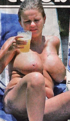 3. Kerry Katona – Topless sunbathing, 2011