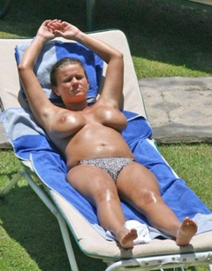 6. Kerry Katona – Topless sunbathing, 2011