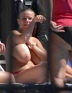 4. Kerry Katona – Topless sunbathing, 2011