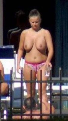 6. Kerry Katona – Topless sunbathing, 2011