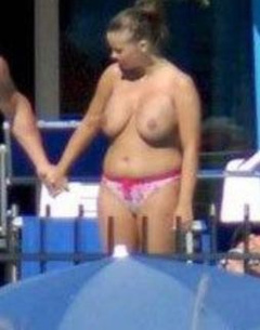 8. Kerry Katona – Topless sunbathing, 2011