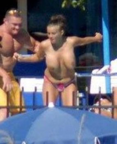 9. Kerry Katona – Topless sunbathing, 2011