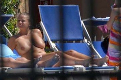 10. Kerry Katona – Topless sunbathing, 2011
