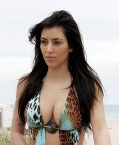 1. Kim Kardashian – bikini at the beach, 2008