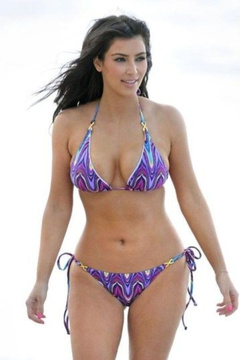 2. Kim Kardashian – purple bikini, 2009