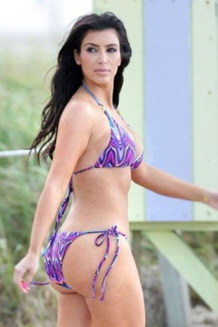 4. Kim Kardashian – purple bikini, 2009