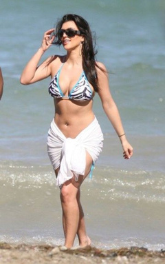 3. Kim Kardashian – white bikini, 2008