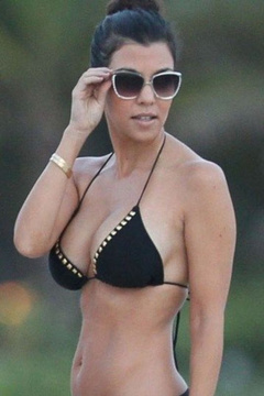 2. Kourtney Kardashian – black bikini, 2010