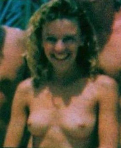 2. Kylie Minogue – topless at the beach - young