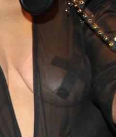 5. Lady Gaga See-Through – Nipple tape, 2009