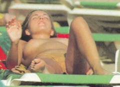 2. Laura Manzanedo – Topless sunbathing, 2005