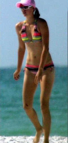 6. Maria Sharapova – bikini at the beach, 2005