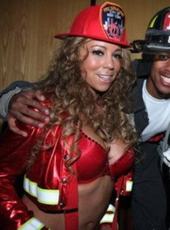5. Mariah Carey in Bra – Halloween party, 2008