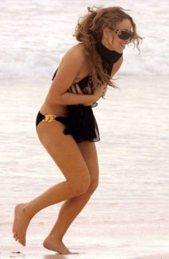 7. Mariah Carey – black bikini, 2008