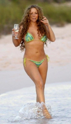 5. Mariah Carey – green bikini, 2006