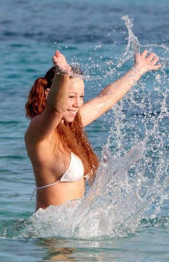 3. Mariah Carey – white bikini, 2006