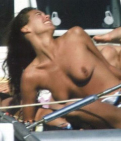2. Megan Gale – Topless sunbathing, 2005