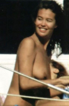 4. Megan Gale – Topless sunbathing, 2005