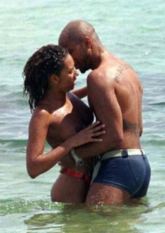 2. Melanie Brown – Topless swimming