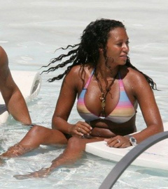 3. Melanie Brown – bikini by the pool, 2007