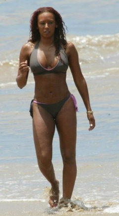 2. Melanie Brown – gray bikini, 2006