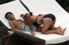 9. Melissa Theuriau – Topless sunbathing, 2009