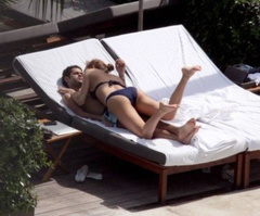 1. Melissa Theuriau – Topless sunbathing, 2009