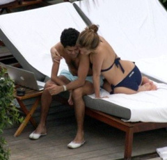 4. Melissa Theuriau – Topless sunbathing, 2009