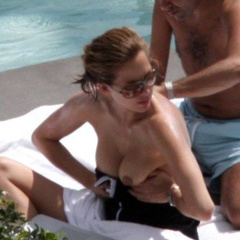 8. Melissa Theuriau – Topless sunbathing, 2009