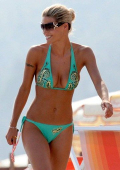 1. Michelle Hunziker – green bikini, 2006