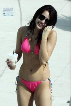 11. Miley Cyrus – pink bikini, 2009
