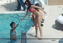 14. Miley Cyrus – pink bikini, 2009