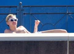 2. Miley Cyrus – topless, 2014