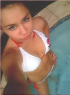 1. Miley Cyrus – white bikini, 2008