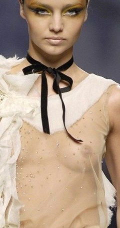 3. Miranda Kerr – catwalk see through