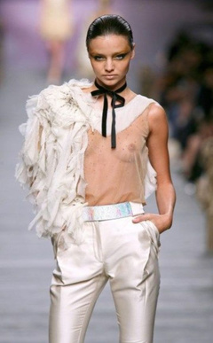 5. Miranda Kerr – catwalk see through
