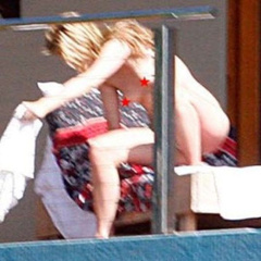 3. Mischa Barton – Topless sunbathing, 2008