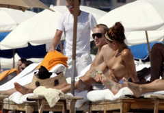 1. Oksana Andersson – Topless sunbathing, 2008