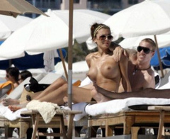 2. Oksana Andersson – Topless sunbathing, 2008