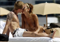 17. Oksana Andersson – Topless sunbathing, 2008