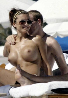 19. Oksana Andersson – Topless sunbathing, 2008