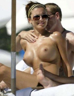 14. Oksana Andersson – Topless sunbathing, 2008