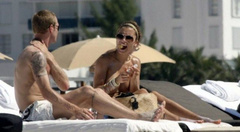 2. Oksana Andersson – Topless sunbathing, 2008